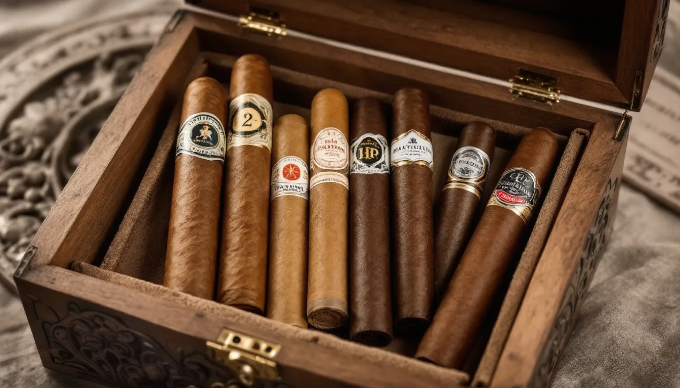 A selection of premium cigars for different occasions.