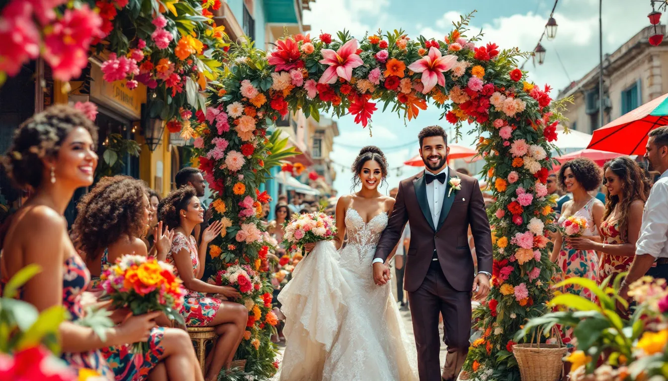 A celebratory wedding featuring a live cigar rolling station for guests.