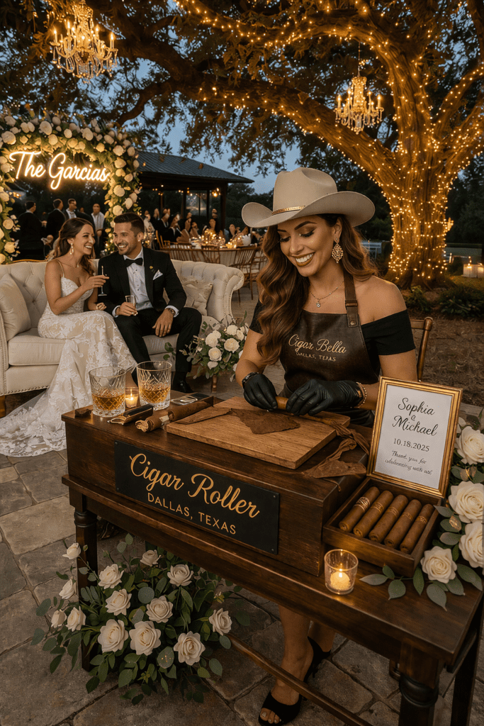 dallas wedding cigar roller